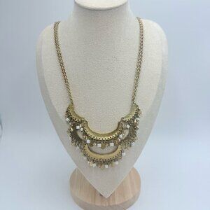 Vintage Gold Tone Tribal Tiered Crescent Ethiopian Wedding Necklace